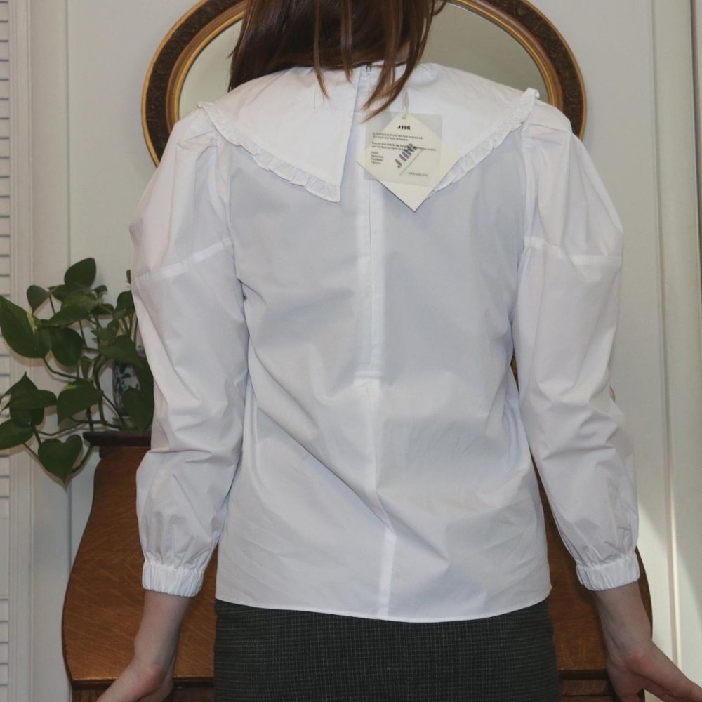 NWT j.ing official statement collar white blouse - Picture 3 of 6
